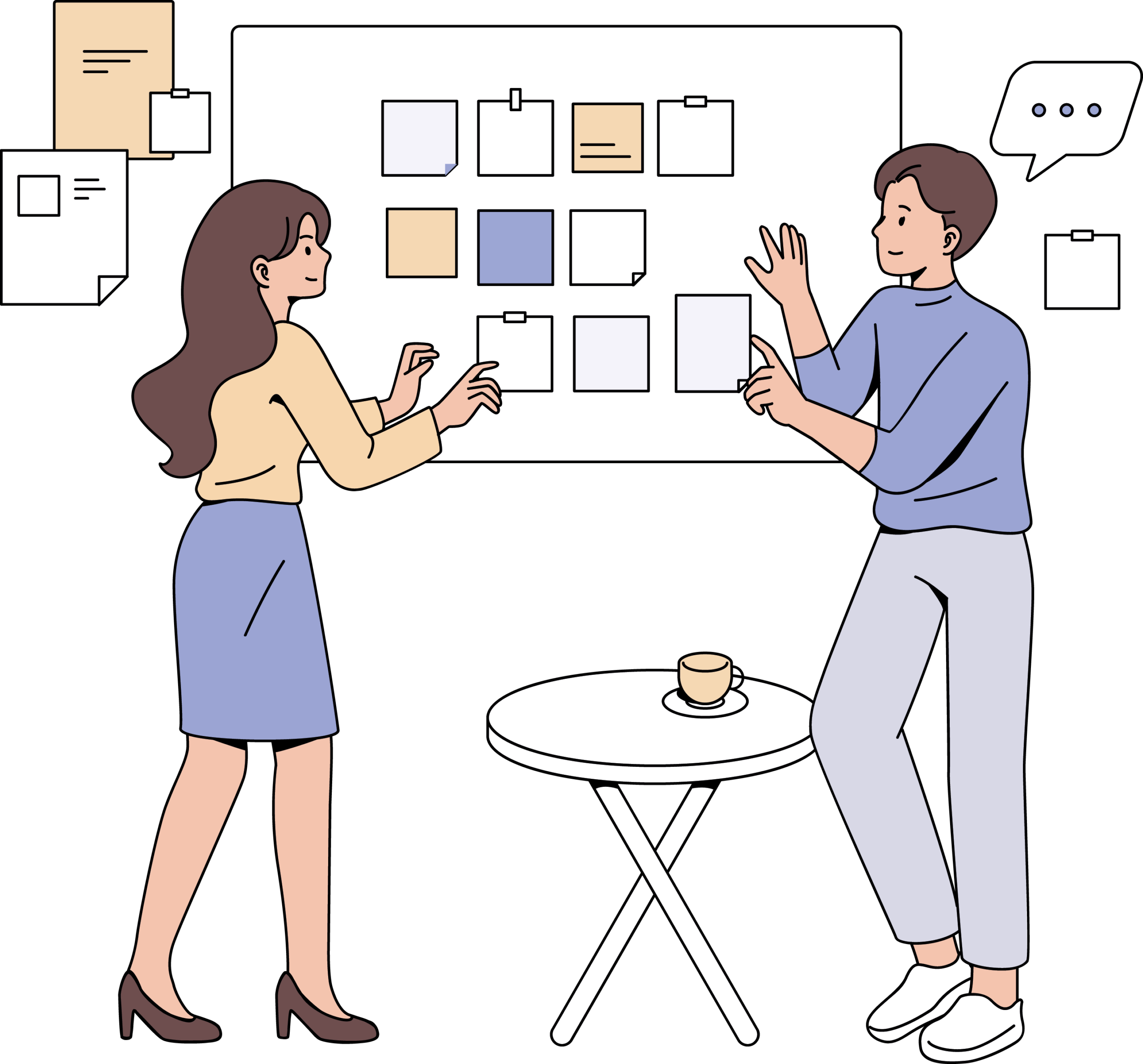 Taken bord illustratie